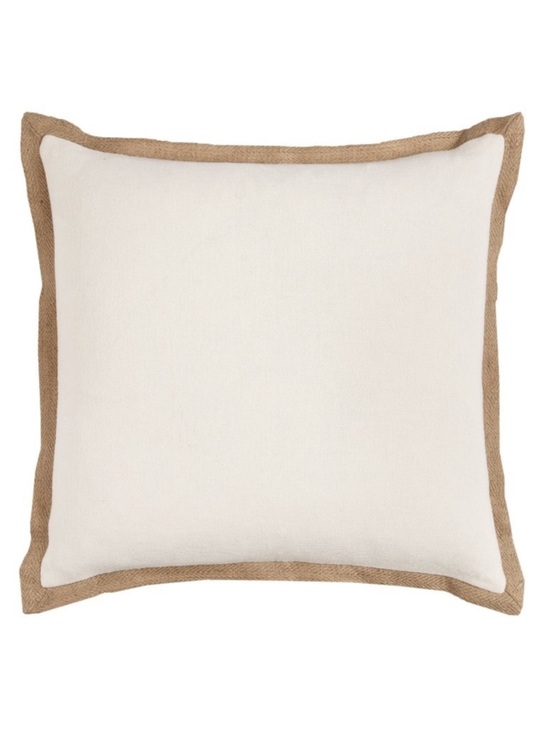 Rizzy home Other - Rizzy Home Jute Canvas 22"x22" Oversized Solid Square Throw Pillow neutral cream